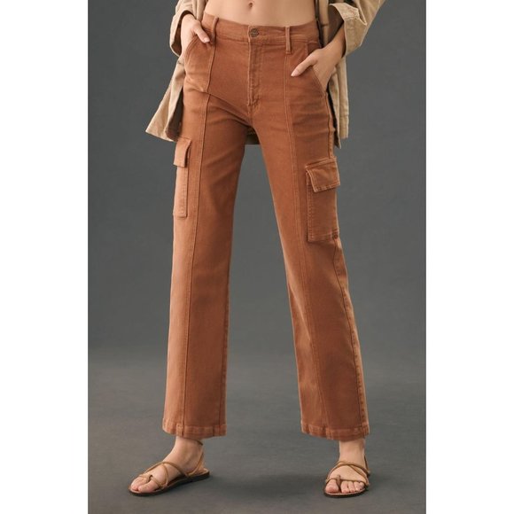 MOTHER Denim - Mother The Rambler Brown Khaki Cargo Pants Ankle In Glazed Ginger Size 30 Y2K